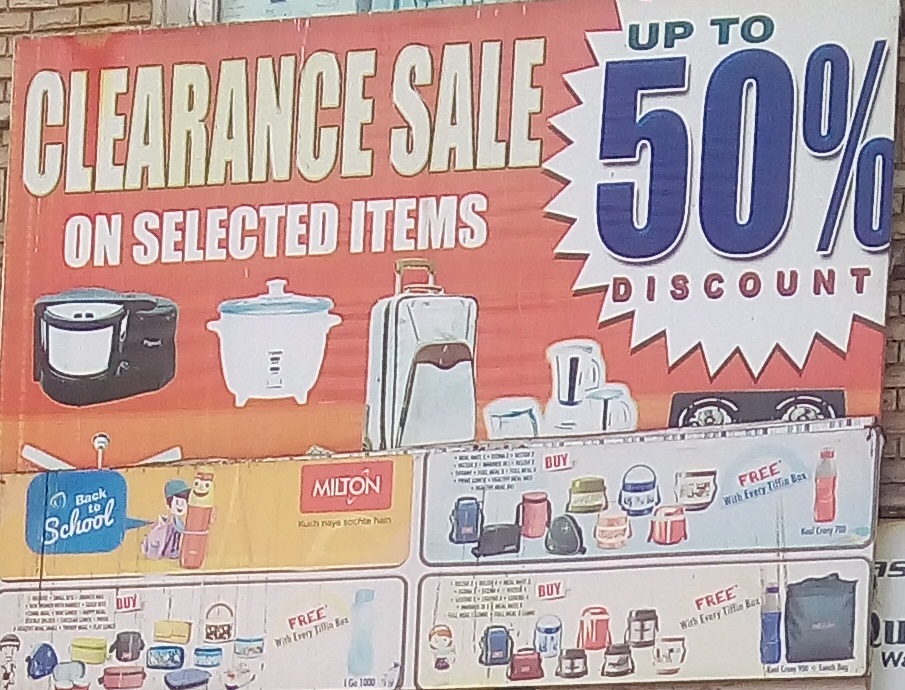 Clearance Sale on selected items 