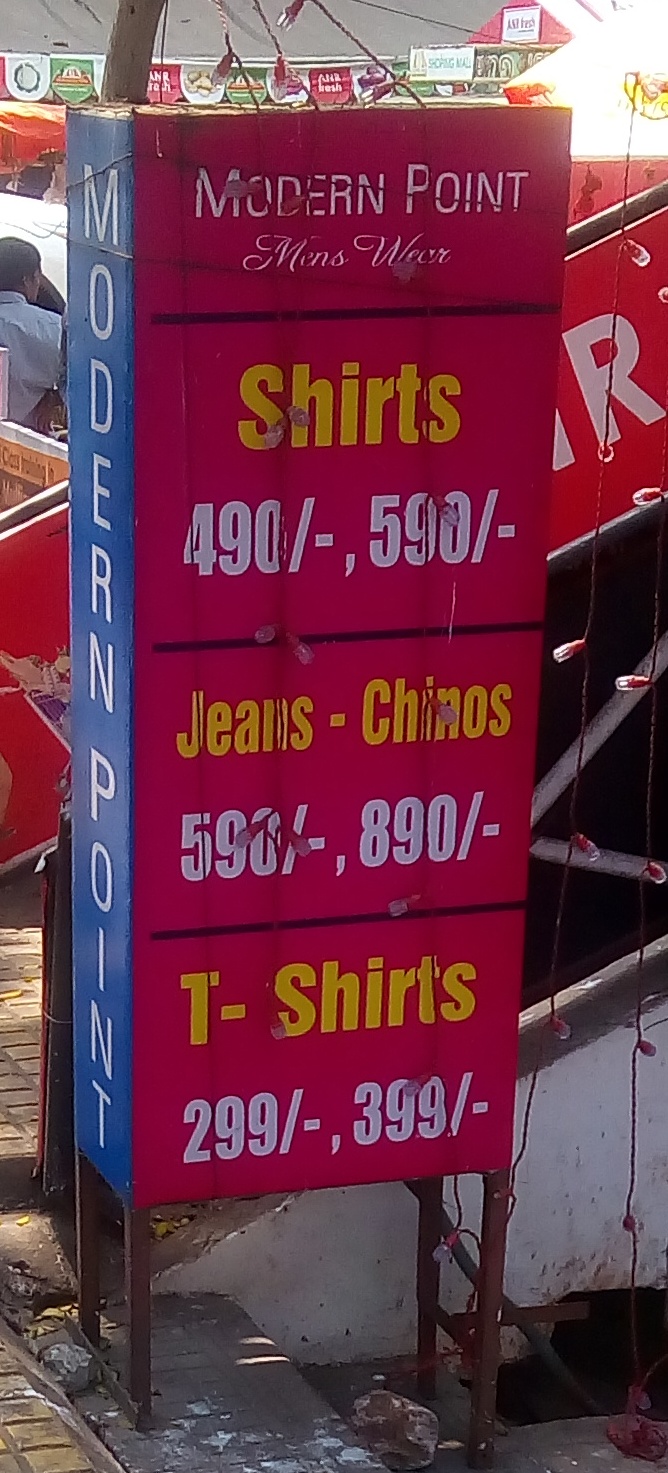 Special Prices on Shirts / Pants / T-shirts