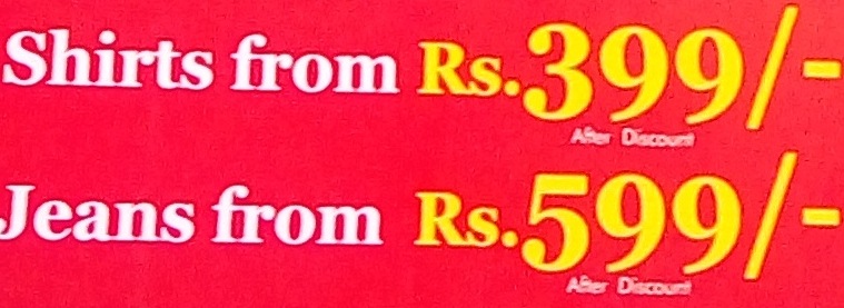 Jeans, Shirts Starts from