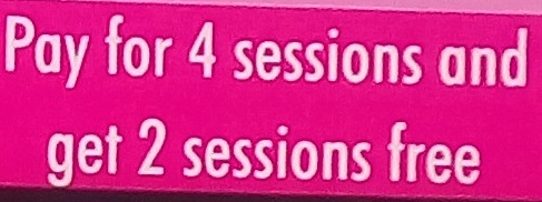 Pay for 4 Sessions