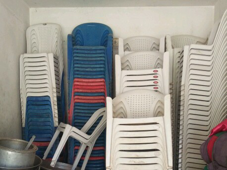 DECORATIONS, LIGHTING, CHAIRS, WHITE CLOTH SHAMINIAS, KITCHEN INSTRUMENTS ETC.., WILL WE AVAILBLE AT RENT