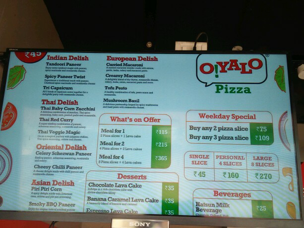 pizza, 3 types of choco lava cakes, flavour milk