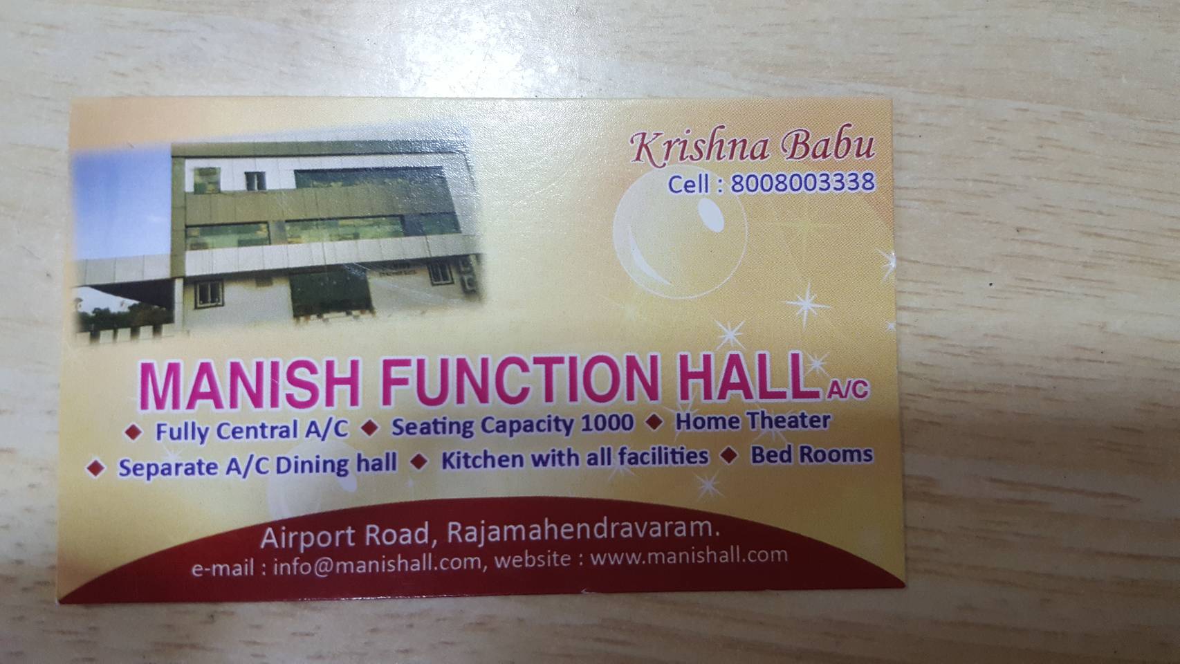 MANISH function hall