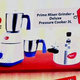 Prime Mixer Grinder + Deluxe Pressur Cooker 3l
